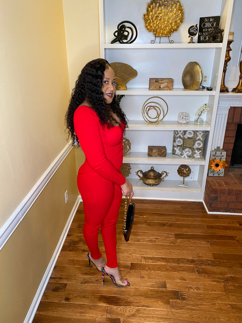 Cupid’s Helper | red jumpsuit